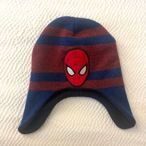 Marvel Spider-Man Kid boys' Winter Snow Warm knitted beanie hat ear flaps Cap